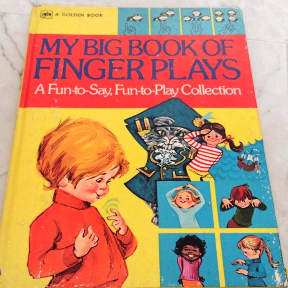 Vintage Golden Books My Big Book Of Fingers Plays.